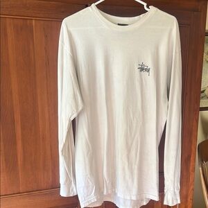 Stussy White Long Sleeve Tee Essential Casual Wear